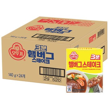 오뚜기 3분 햄버그 스테이크 140g x 24 오뚜기 3분 햄버그 스테이크 140g x 24
