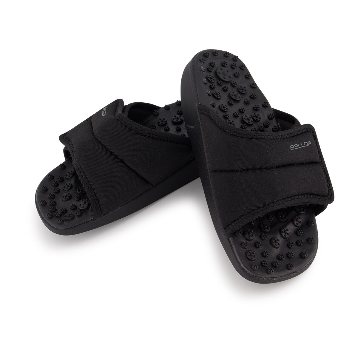 밸롭 성인 뉴 지압 슬리퍼 - 여성 블랙, 250mm