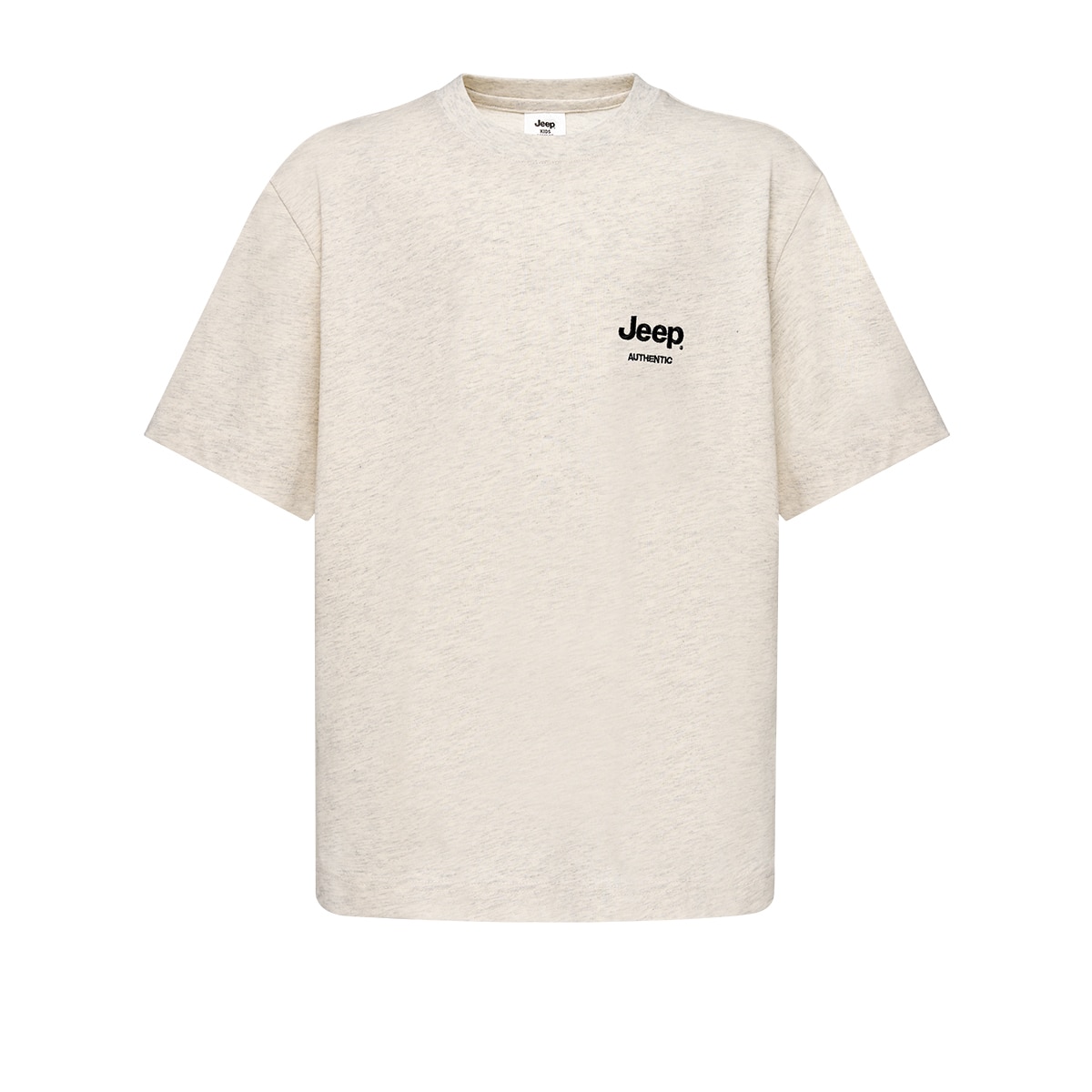 Jeep 키즈 반소매 로고 티셔츠 - 오트밀