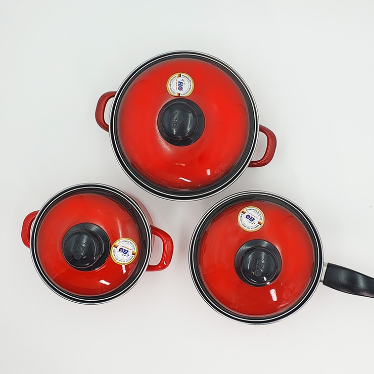 ELO 법랑 냄비 세트 6P (16+14+18cm)