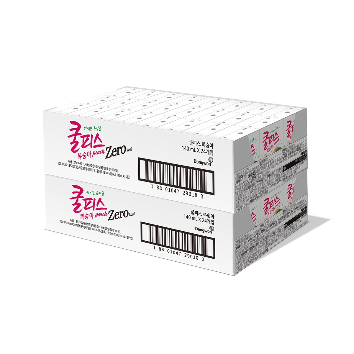 동원 쿨피스팩 제로 140ml x 48 - 복숭아