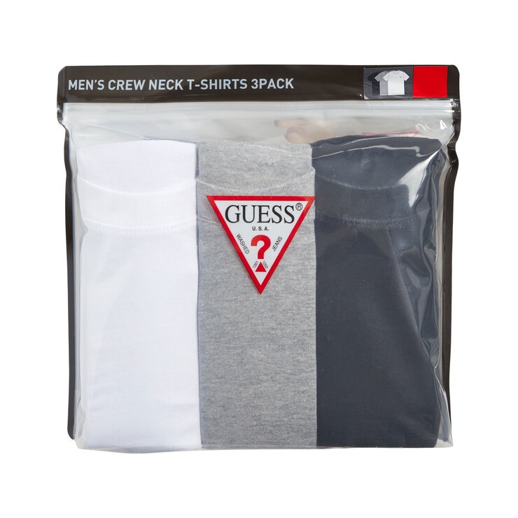 게스 남성 크루 티셔츠 3 매