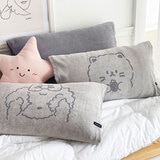 무한타올 늘어나는 타월지 캐릭터 베개커버 50x70cm용, 2P - 그레이