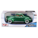 마이스토 장식용 1:18 축소 자동차 - 1939 포드 디럭스 쿠페(그린)