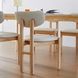 헤이지 세라믹 식탁 세트 4인 - 내츄럴, 솔리드 화이트 헤이지 세라믹 식탁 세트 4인 - 내츄럴, 솔리드 화이트