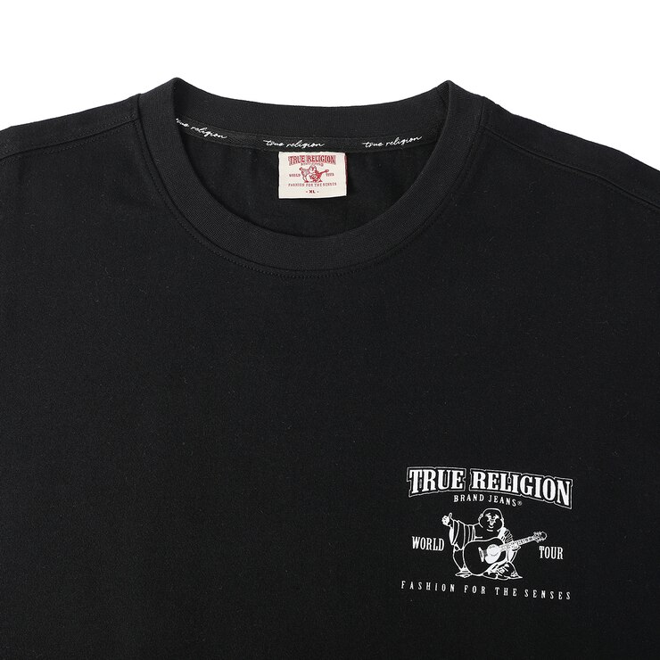 트루 릴리젼 남성 반소매 티셔츠 - 블랙