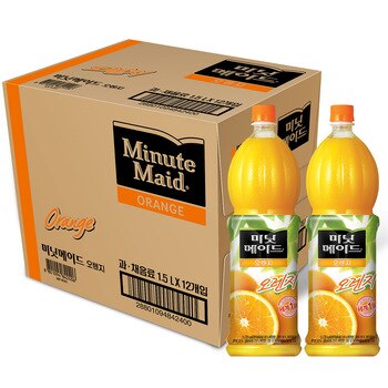 미닛메이드 1.5L x 12병, 오렌지 미닛메이드 1.5L x 12병, 오렌지