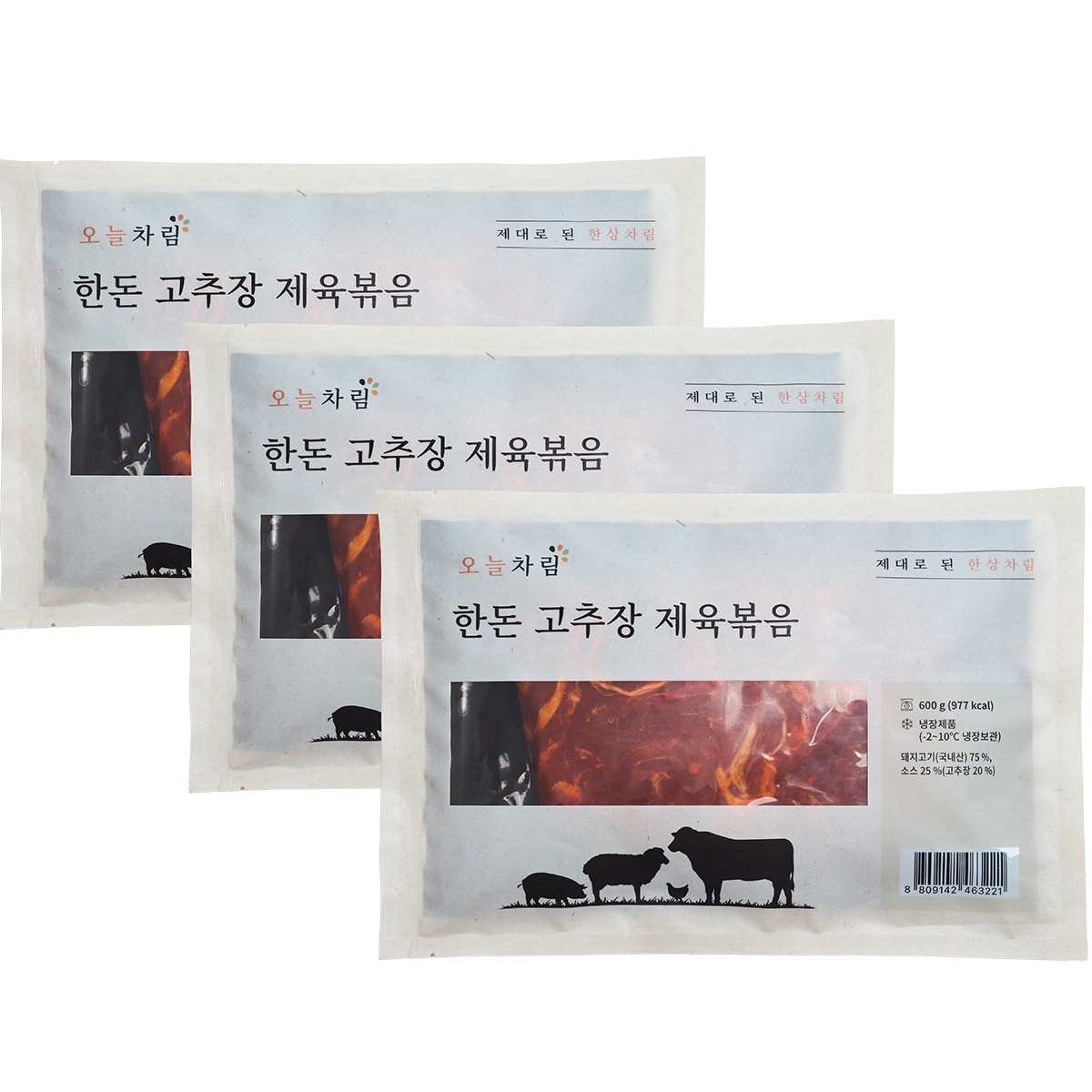 오늘차림 한돈 고추장 제육볶음 600g x 3ea