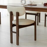 헤이지 세라믹 식탁 세트 4인 - 월넛, 마블 그레이