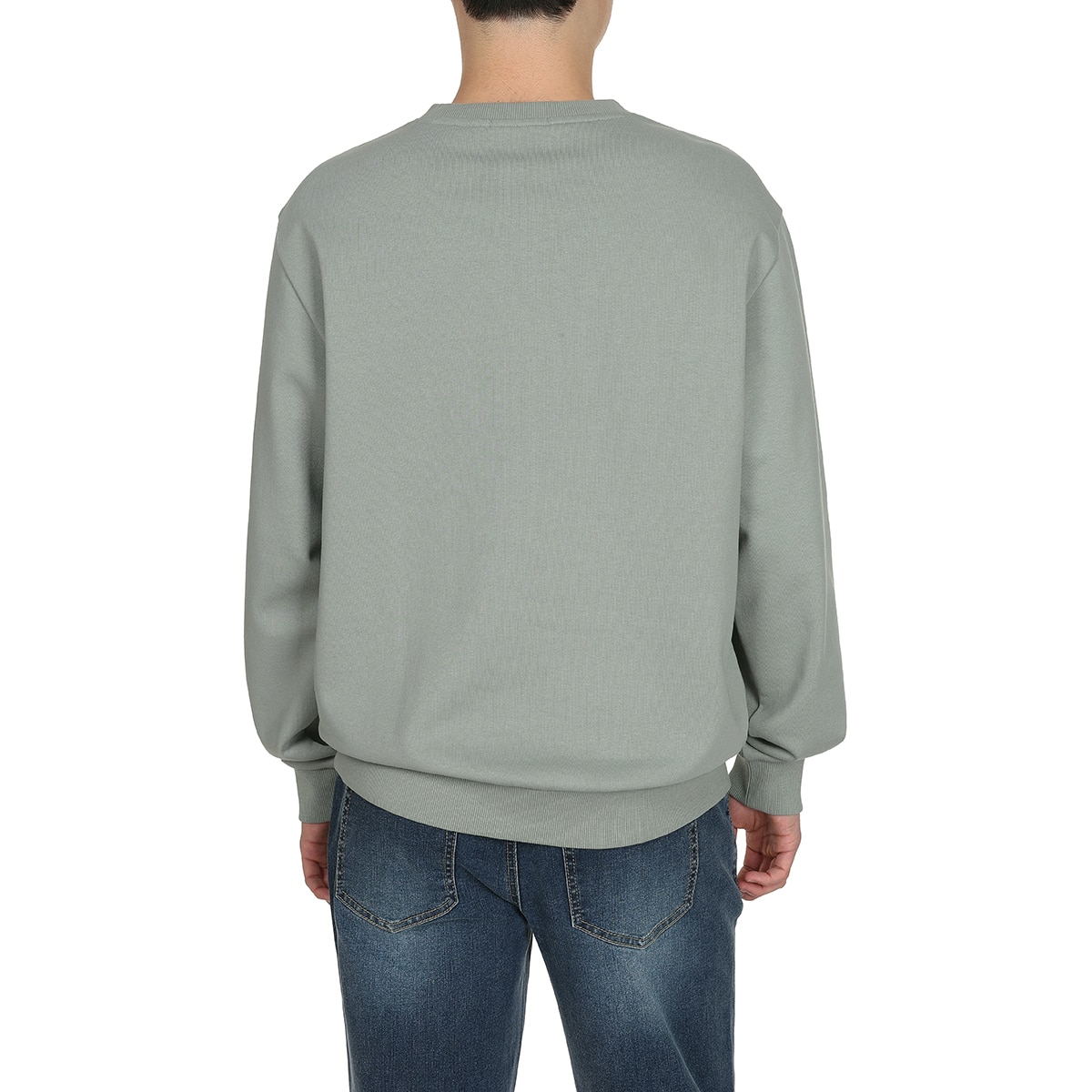 게스 남성 긴소매 티셔츠 - 라이트 카키