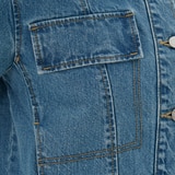 비지트 인 뉴욕 여성 데님 재킷 - 라이트 인디고, M