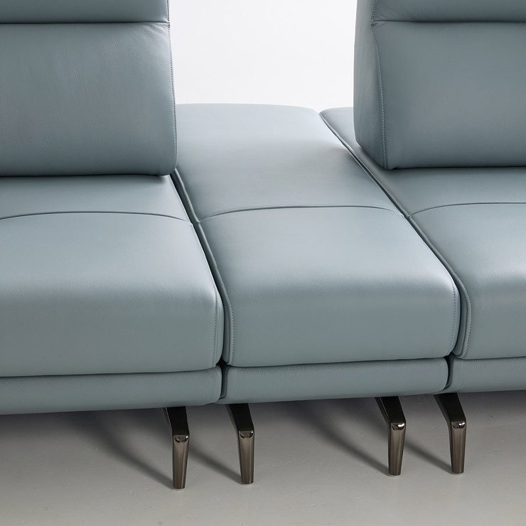 UND 에디션 NA16 통가죽 벤치 스툴 - 스카이블루