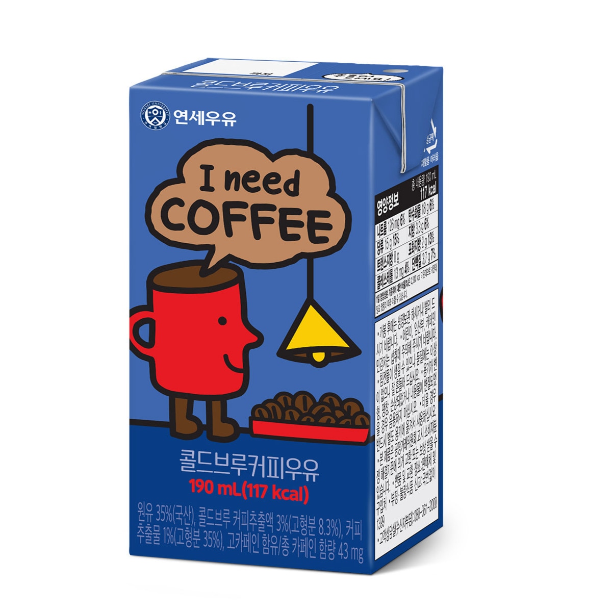 연세 콜드브루 커피 우유 190ml x 24 x 2