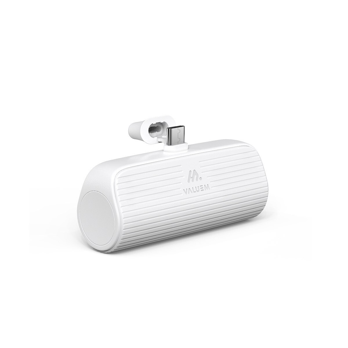 벨류엠 일체형 미니 도킹 보조배터리 5,000mAh 2개 - Type C 1 + 라이트닝 1