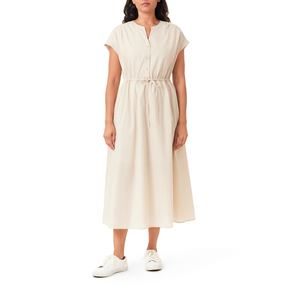 Scotch & Soda 여성 코튼 롱 원피스 - 베이지, M