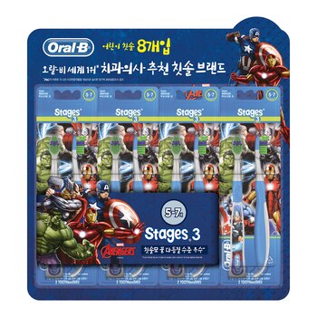 오랄비 어린이 칫솔 3단계 8개입 - 어벤저스 오랄비 어린이 칫솔 3단계 8개입 - 어벤저스