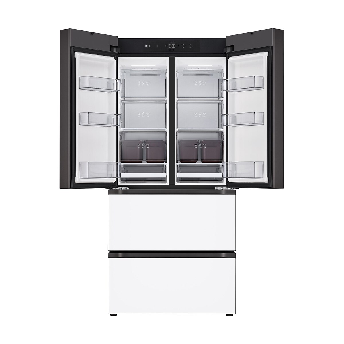 엘지 디오스 AI 오브제컬렉션 김치톡톡 491L- 글라스 에센스화이트