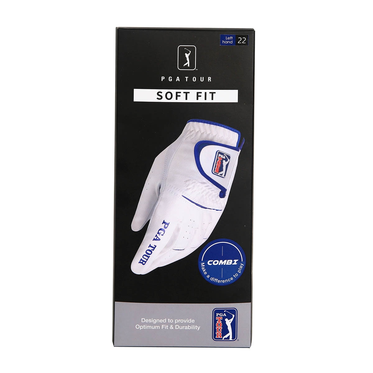 PGA TOUR 소프트핏 반양피 남성용 골프장갑  3개