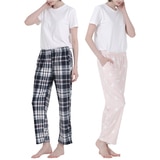 비비안 여성 스판 라운지 바지 2PK - 핑크/네이비