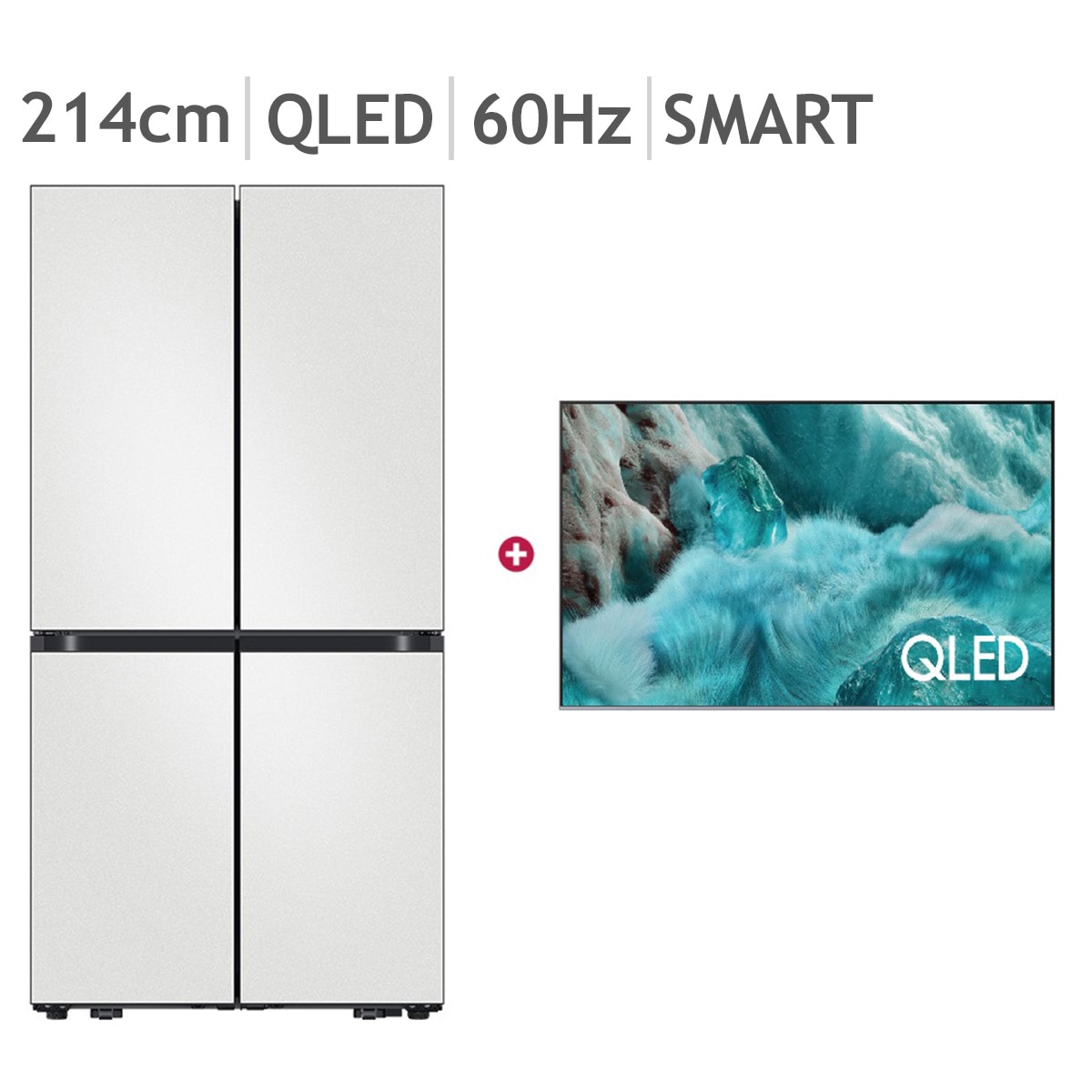 삼성 QLED TV 214cm & AI 하이브리드 냉장고 901L 패키지