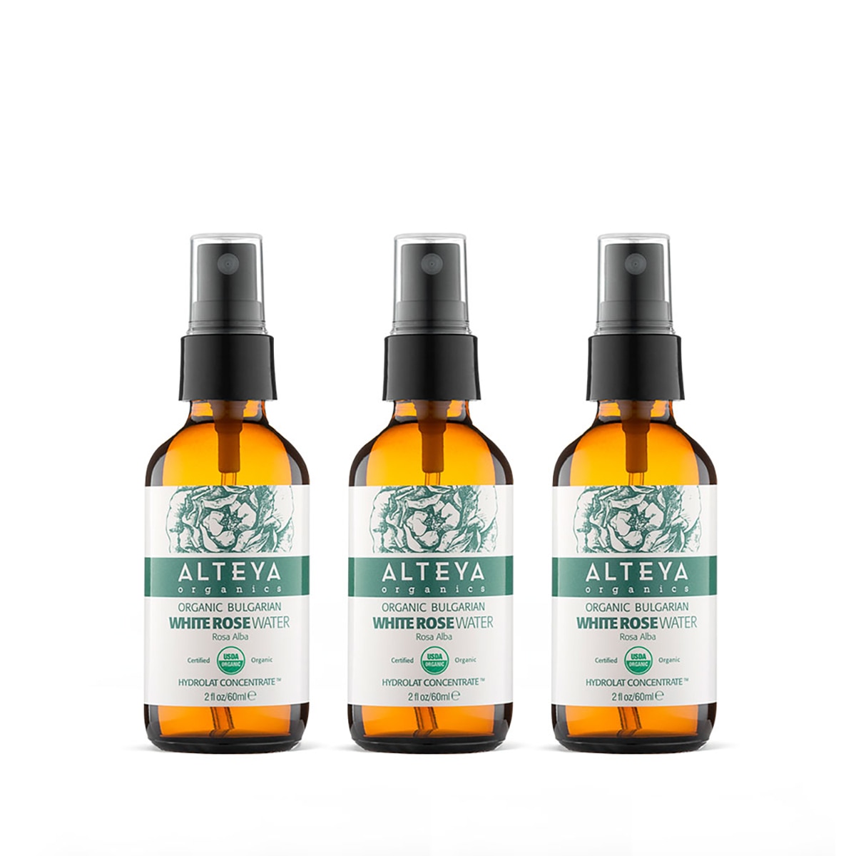 알티야 오가닉 로즈 워터 미스트 60ml x 3 - 화이트 로즈 워터
