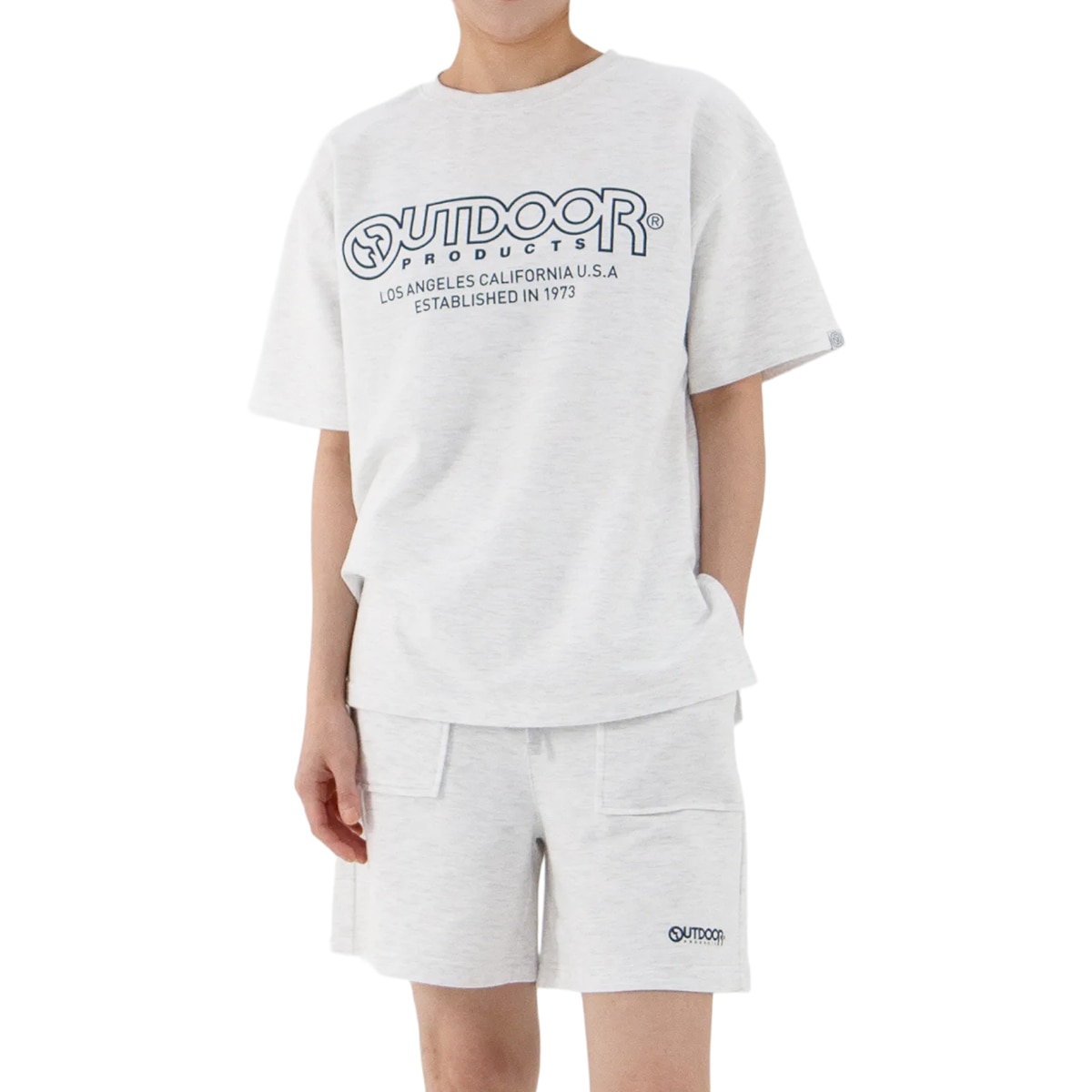 아웃도어프로덕츠 여성 라운지 상하의 세트 - 멜란지 그레이