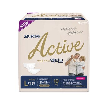 액티브 성인용 기저귀 테이프형 대형 프리미엄 10매입 x 10 액티브 성인용 기저귀 테이프형 대형 프리미엄 10매입 x 10
