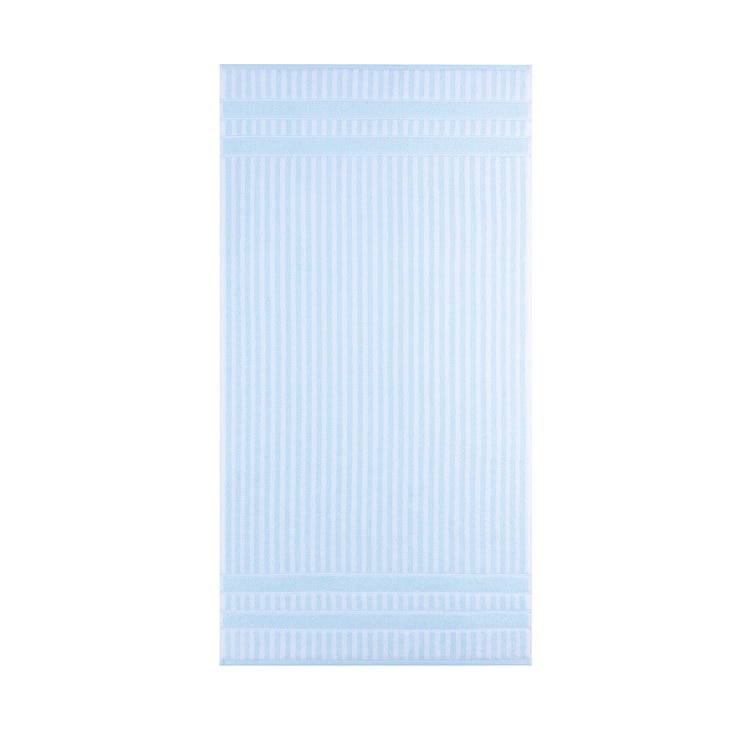 Welspun Living Harper Stripe 순면 바스타월 76x147cm - 블루