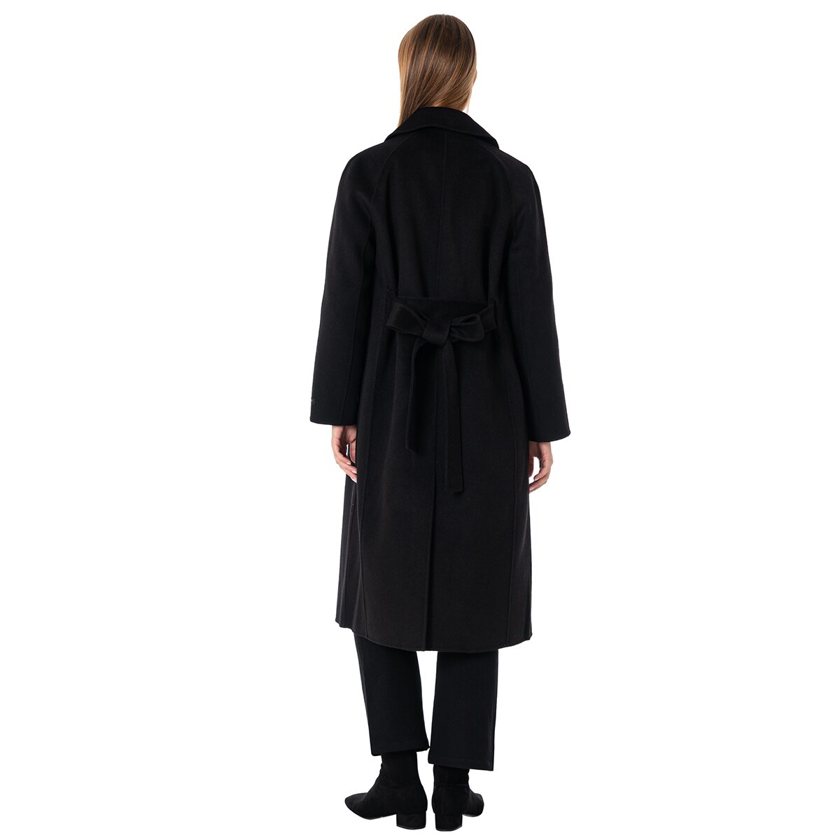 비지트 인 뉴욕 여성 울캐시미어 혼방 코트 - 블랙
