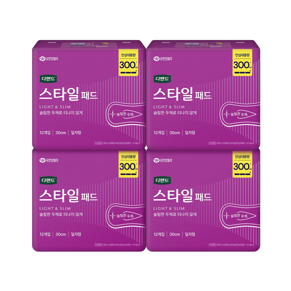 디펜드 스타일 패드 초슬림 안심대용량 12개x 4팩 디펜드 스타일 패드 초슬림 안심대용량 12개x 4팩