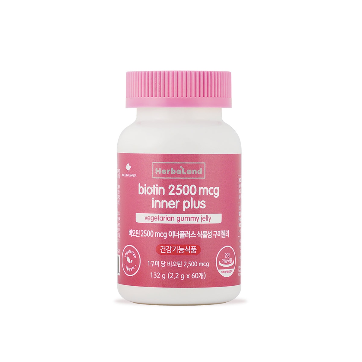 허벌랜드 비오틴 2500mcg 이너플러스 2.2g x 60구미