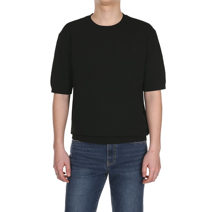 게스 남성 반소매 니트 크루넥