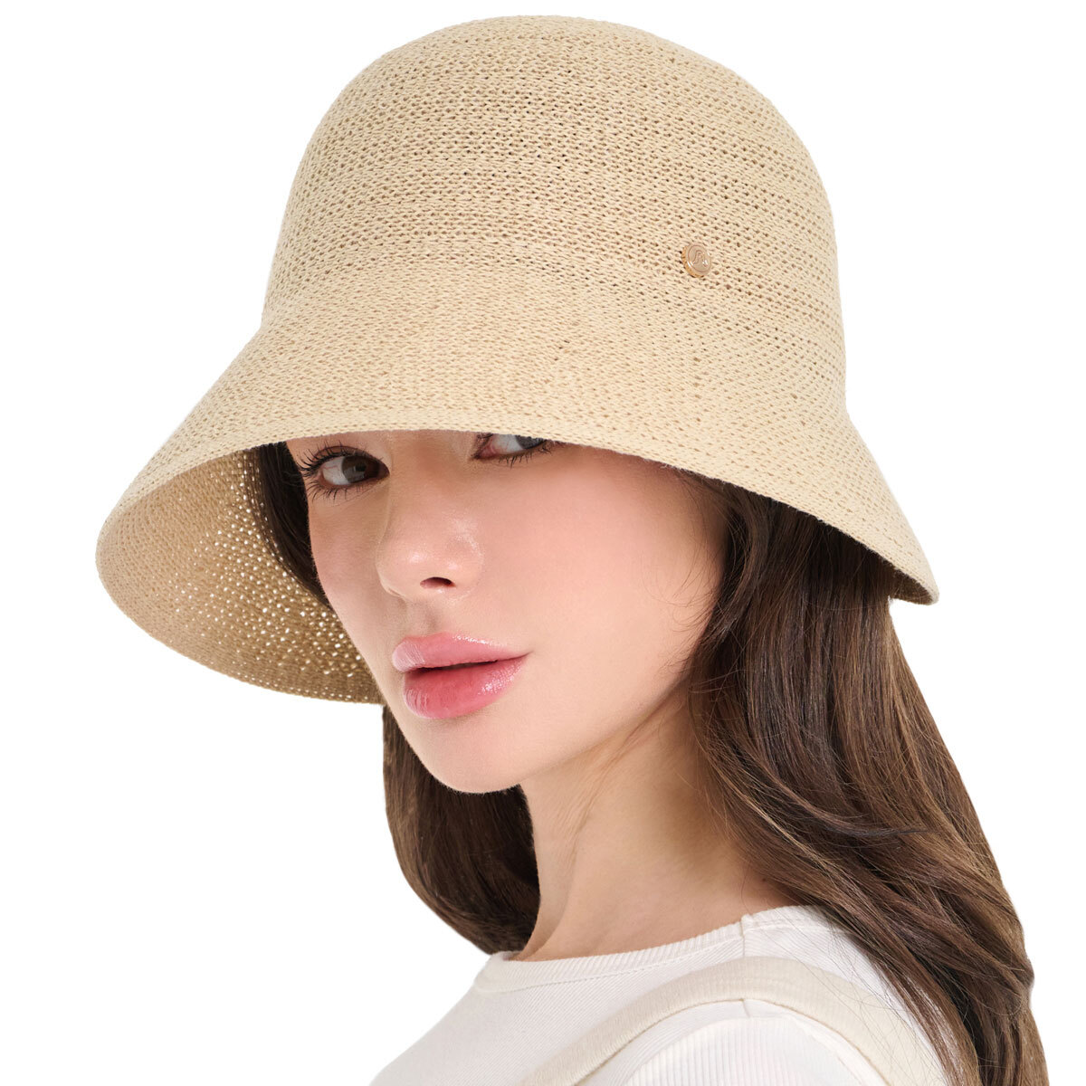 안드레아바나 여성 모자 - 라이트베이지