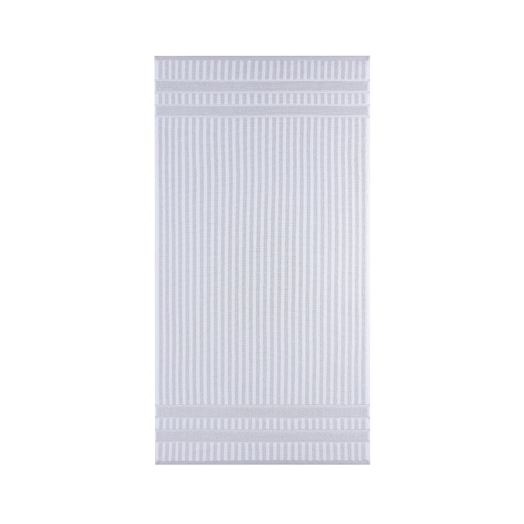 Welspun Living Harper Stripe 순면 바스타월 76x147cm - 그레이