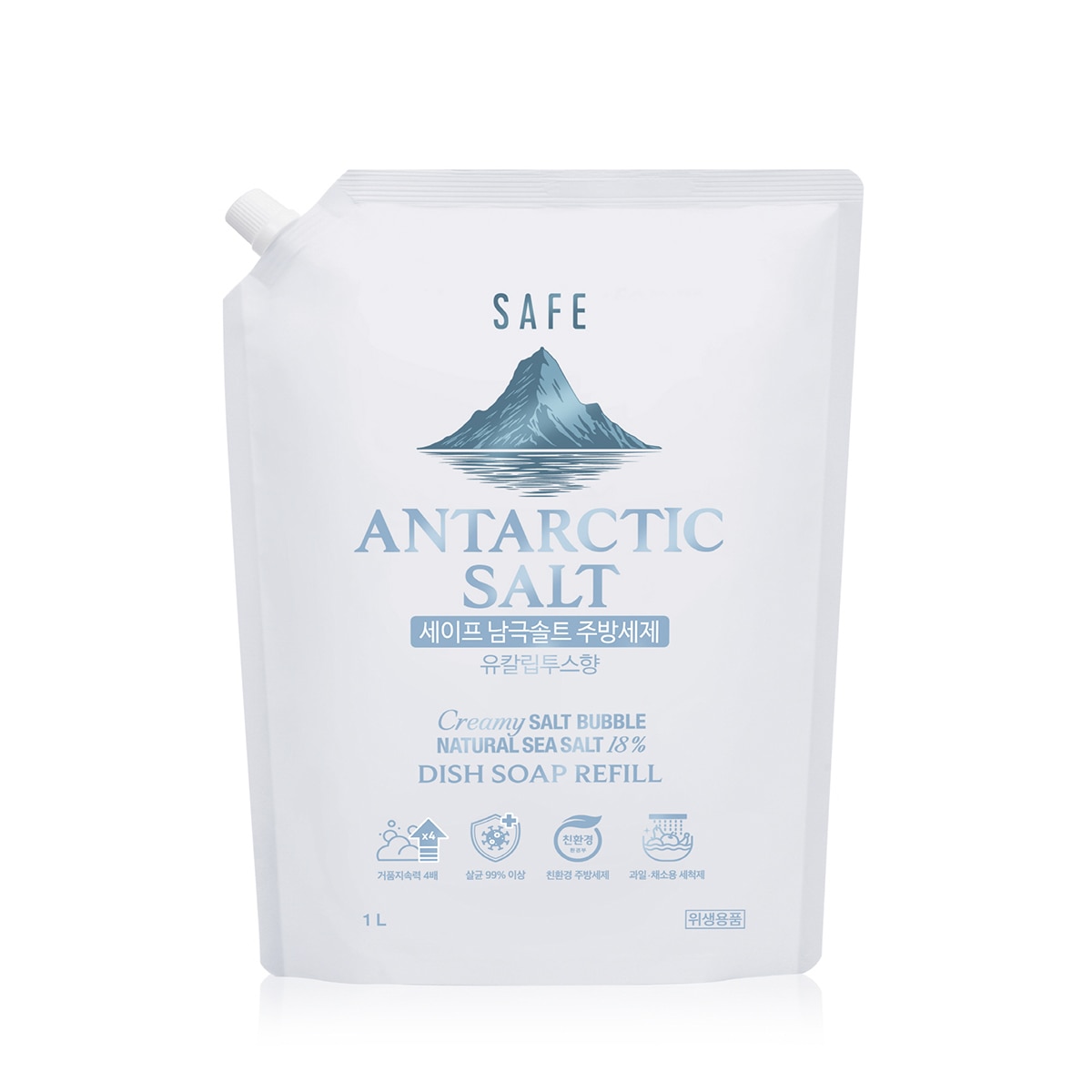 SAFE 남극솔트 주방세제 480ml + 리필 1L x 2 SAFE 남극솔트 주방세제 480ml + 리필 1L x 2