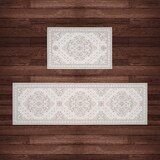 Wyatt&Ash 워셔블 러그 & 러너 세트 - 아이보리