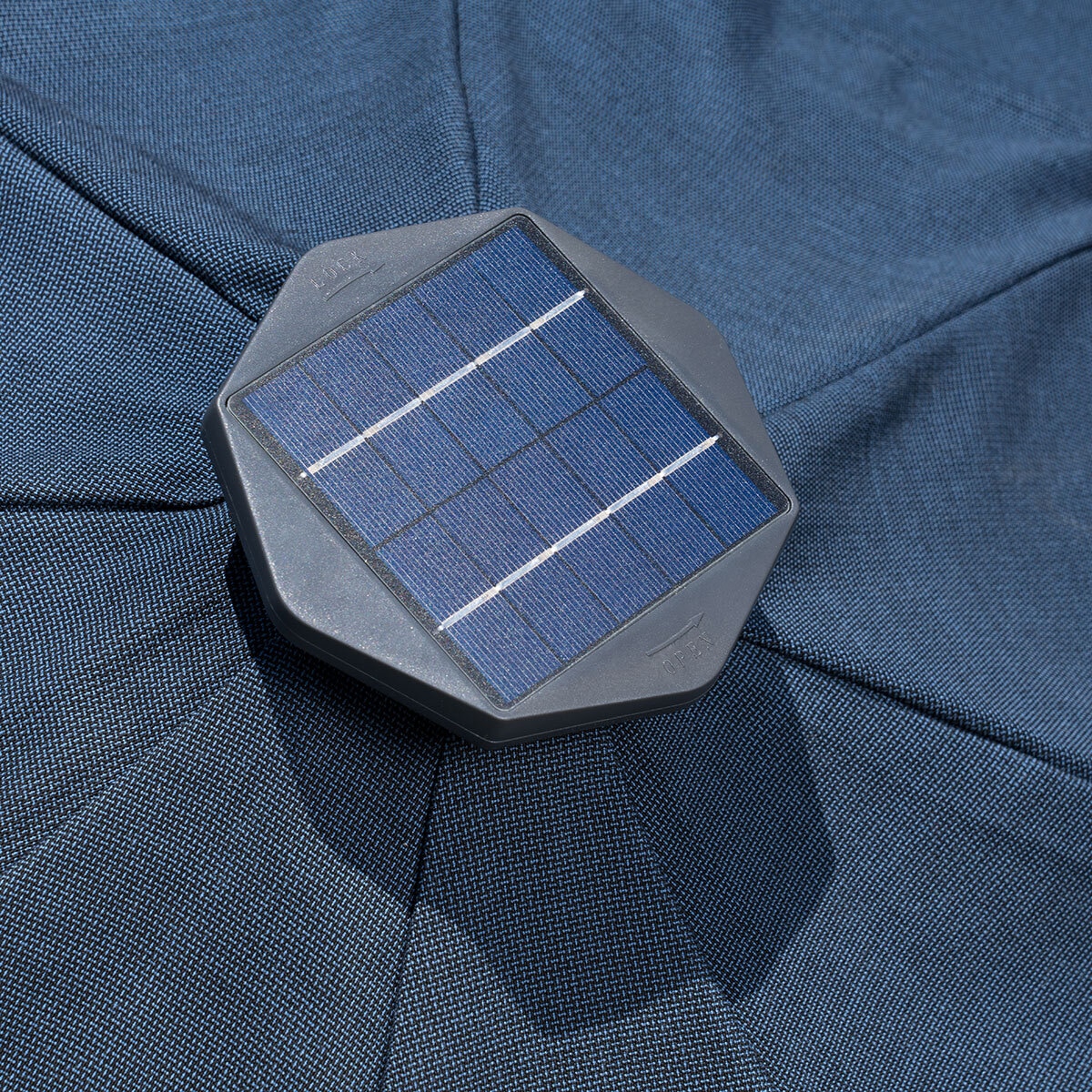 선빌라 LED 정원용 우산, 지름 2.9m, 블루