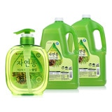 자연퐁 솔잎 주방세제 490ml + 리필 3.92L x 2 통
