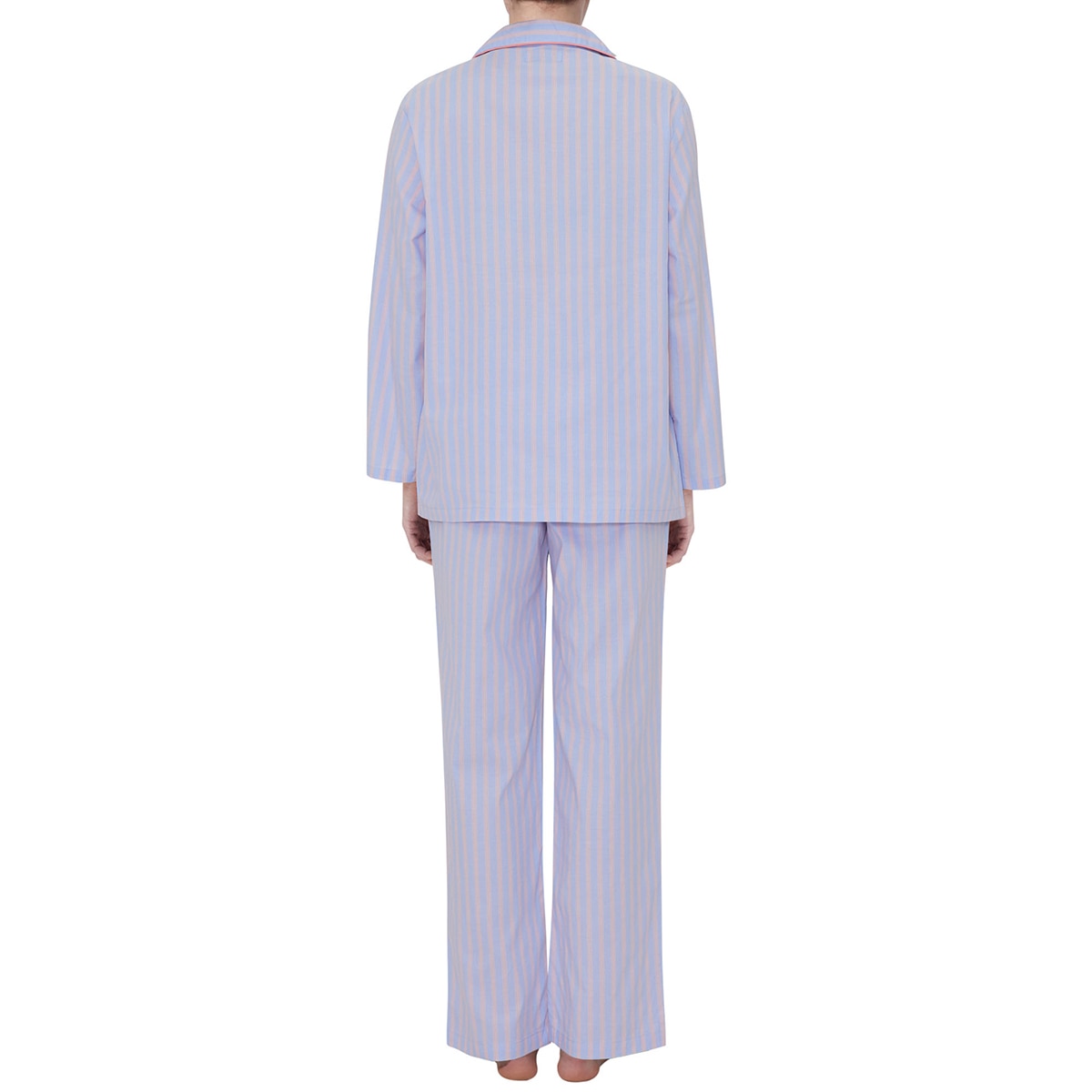 게스 여성 코튼 파자마 세트 - 블루 스트라이프, L
