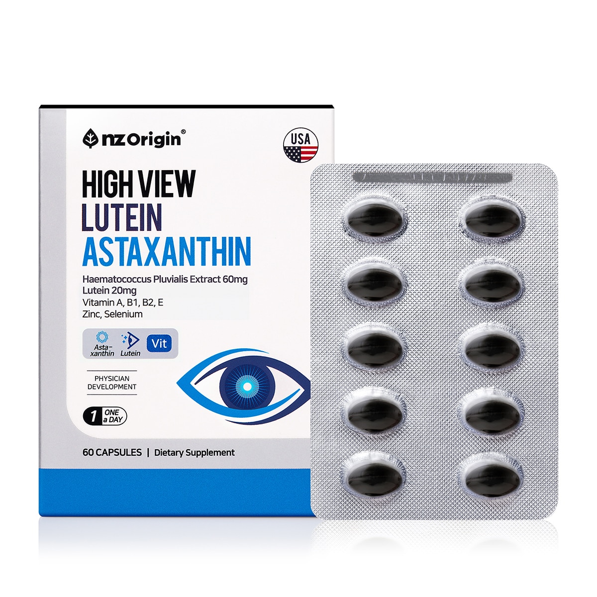 엔젯오리진 하이뷰 루테인 아스타잔틴 500mg x 60