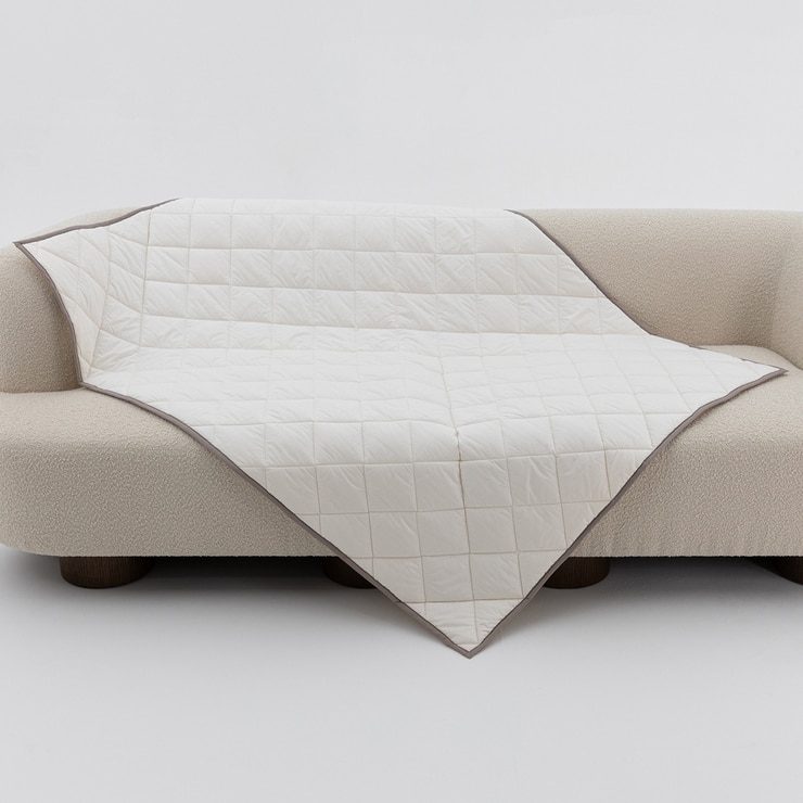 크리스피바바 마이 쁘띠 양모 블랭킷 - 화이트/모카