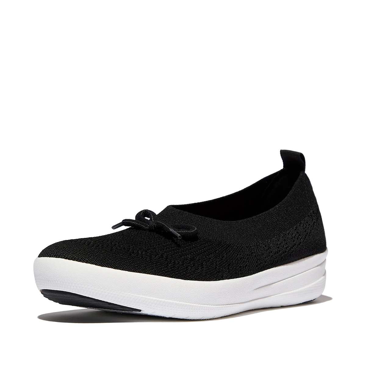 핏플랍 슈퍼큐 보우니트 발레 플랫 - 블랙