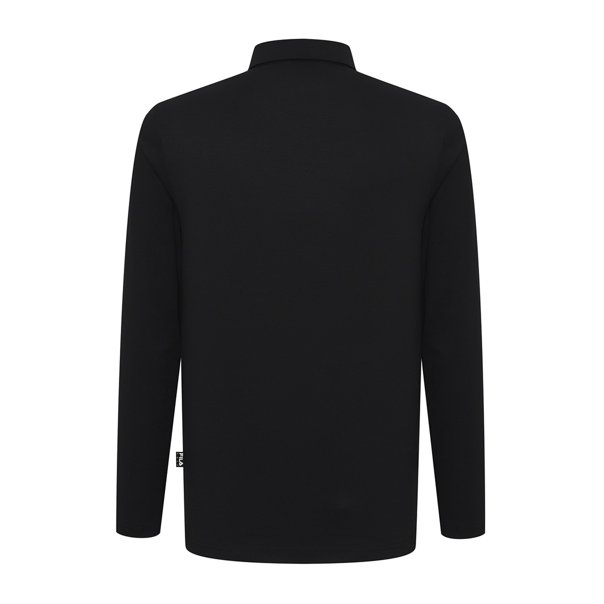 휠라 골프 남성 긴팔 폴로티 - 블랙