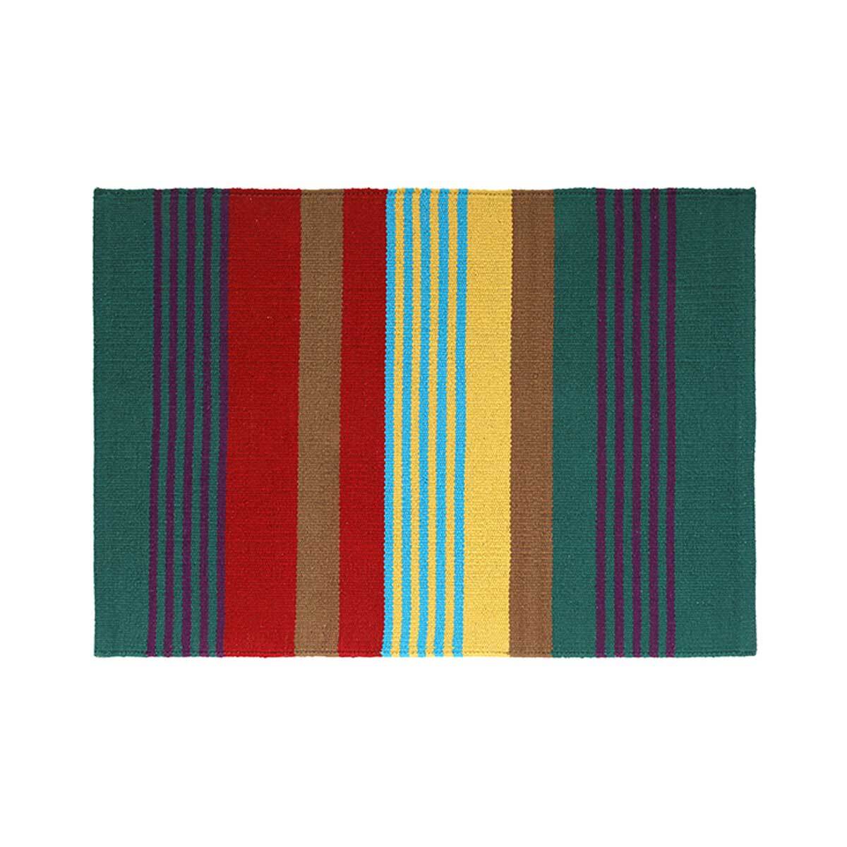 오리고 선염 코튼 엑센트 러그 50x70cm - 피콕스윙