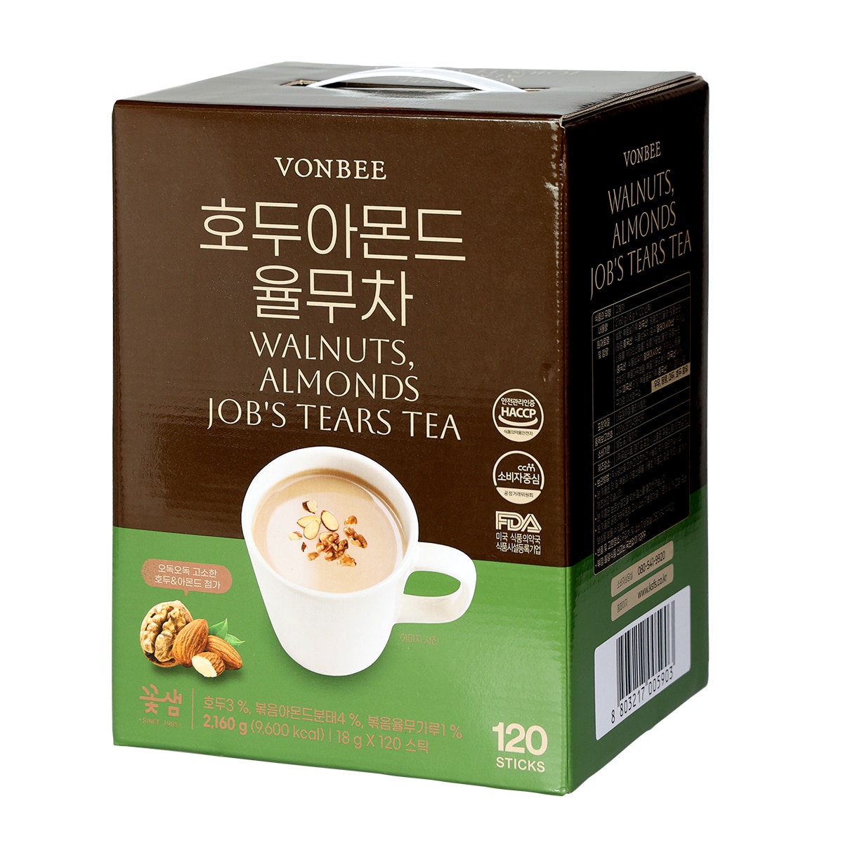 본비 호두 아몬드 율무차 18g x 120 입