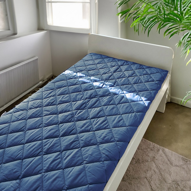 플로티나 차렵이불 세트 4P - 싱글, 네이비