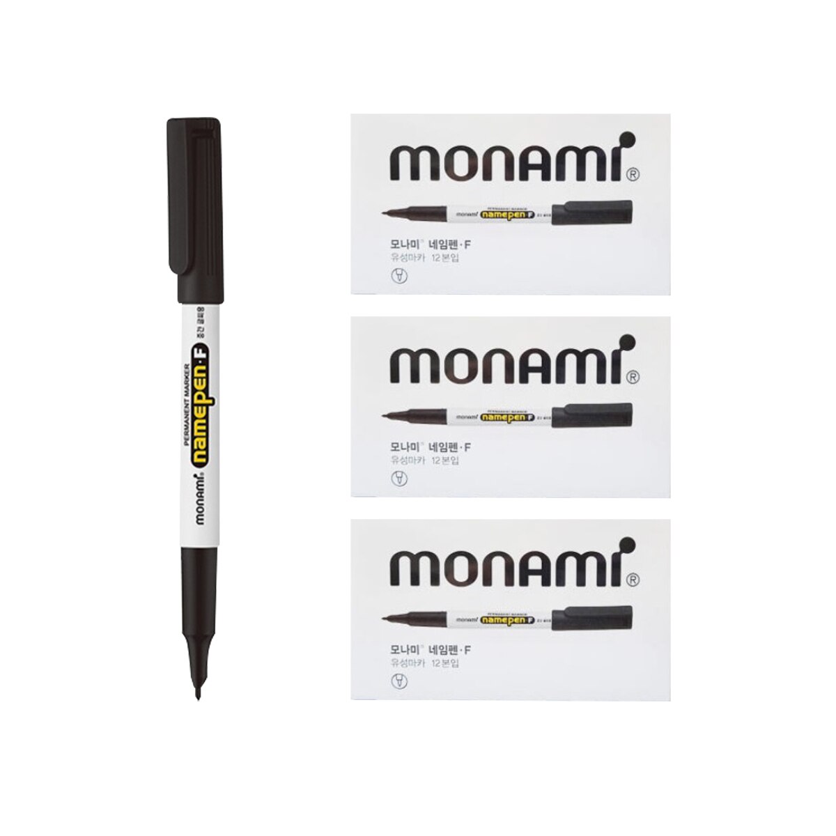 모나미 네임펜 F 1.0mm 36개 - 흑색