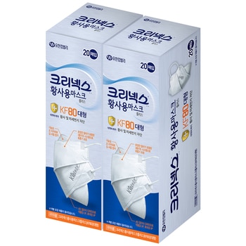 크리넥스 KF80 황사용 마스크 대형 20입x 2 크리넥스 KF80 황사용 마스크 대형 20입x 2
