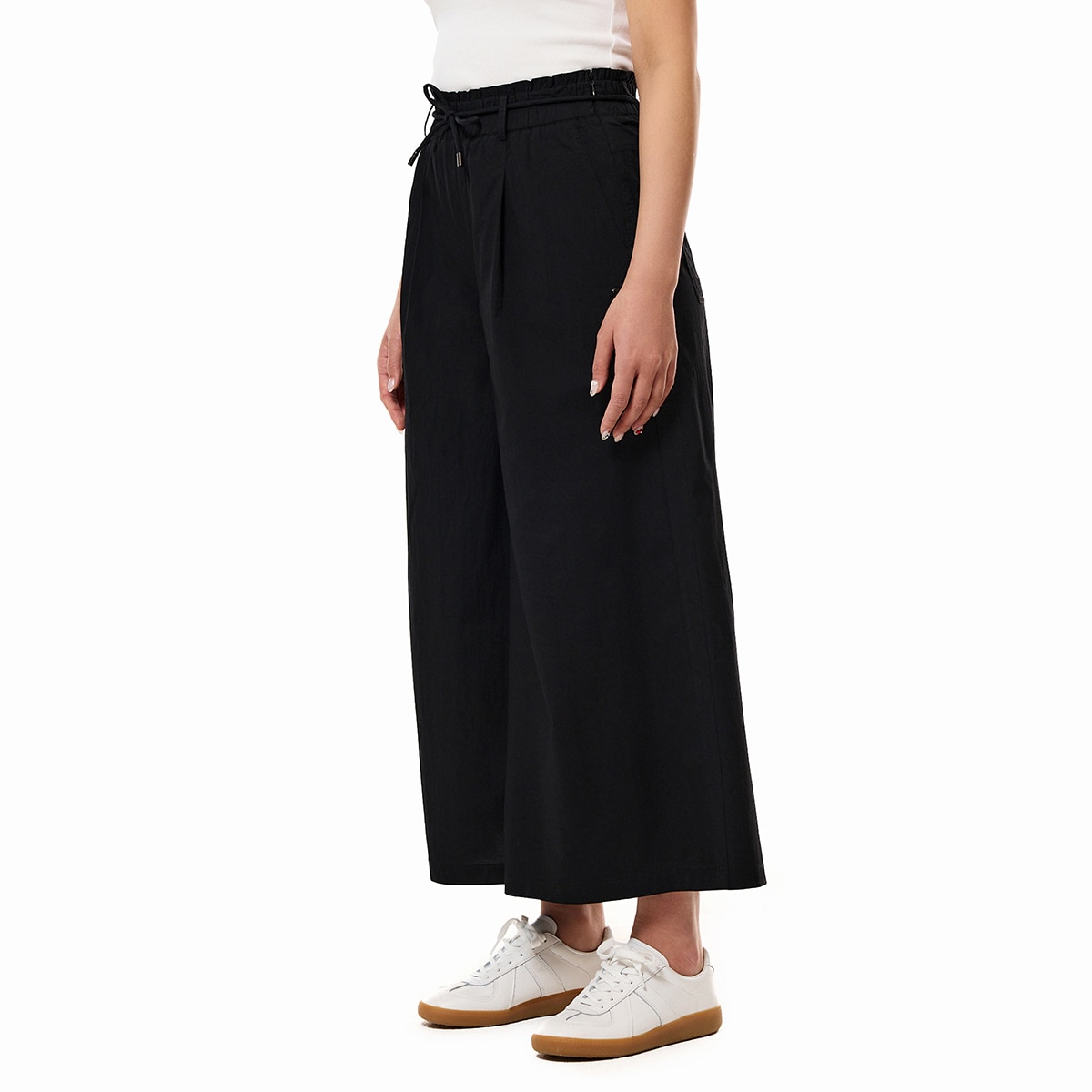 쥬시꾸뛰르 여성 와이드 밴딩 팬츠 - 블랙, L