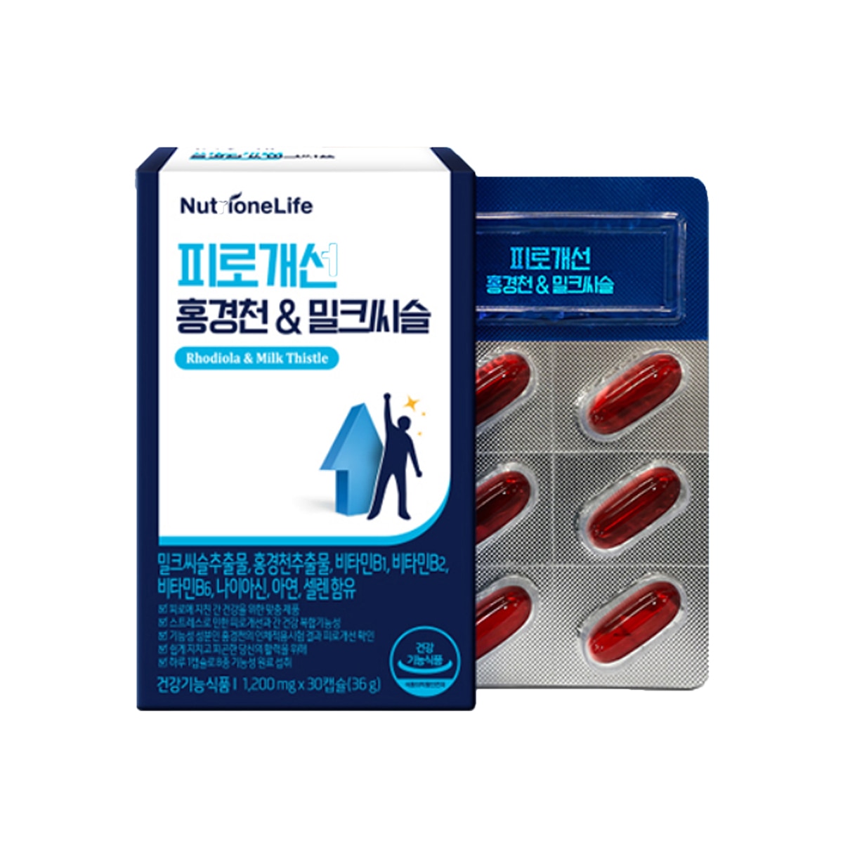 뉴트리원피로개선홍경천&밀크씨슬 1,200mg x 30캡슐x2